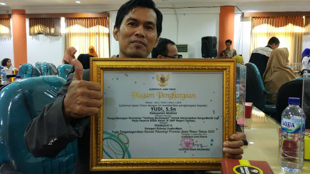 Guru SMPN 1 Dolopo Madiun Temukan Centing Bersampan, Alat Membatik dengan Mudah